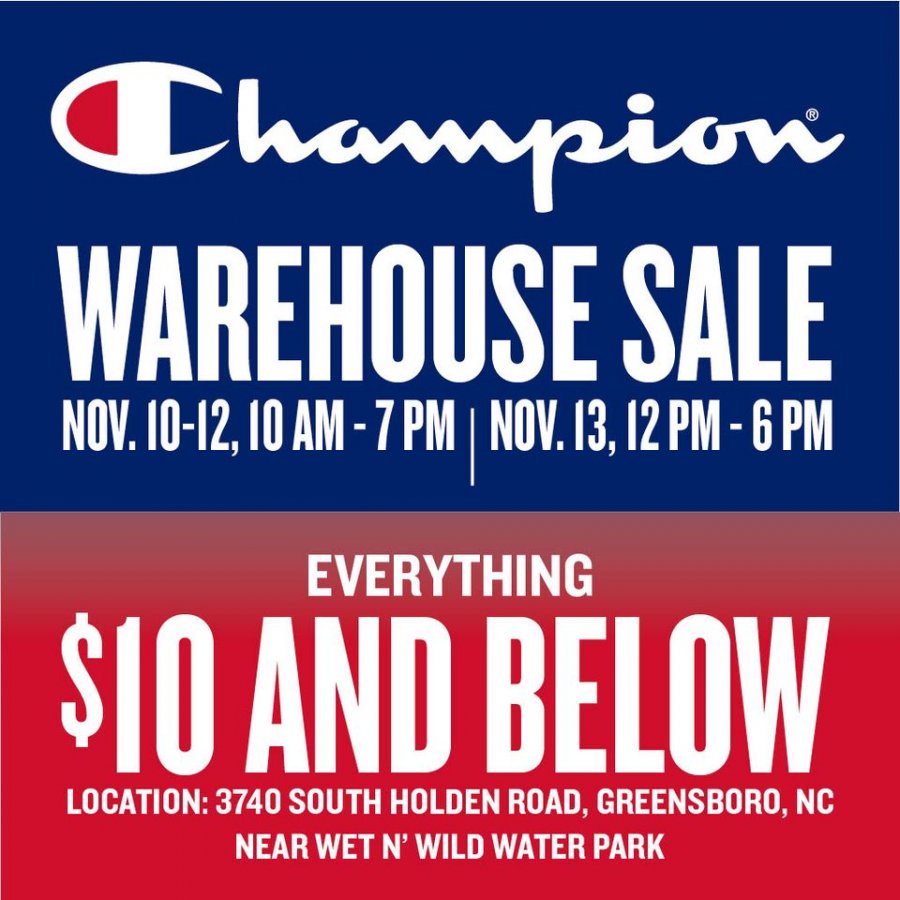Champion Warehouse Sale