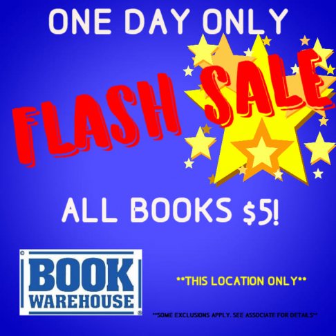 Book Warehouse $5 Flash Sale