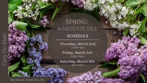 Cozy On Main Spring Warehouse Sale