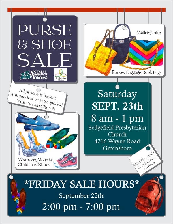 Animal Rescue and Foster Program Purse and Shoe Sale