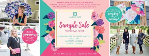 Mary Square Sample Sale