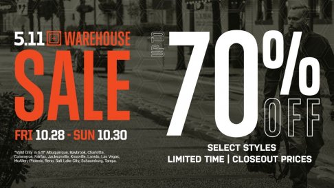 5.11 Tactical Warehouse Sale - Charlotte 