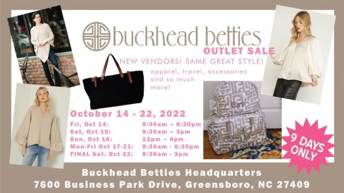 Buckhead Betties Greensboro Fall Outlet Sale